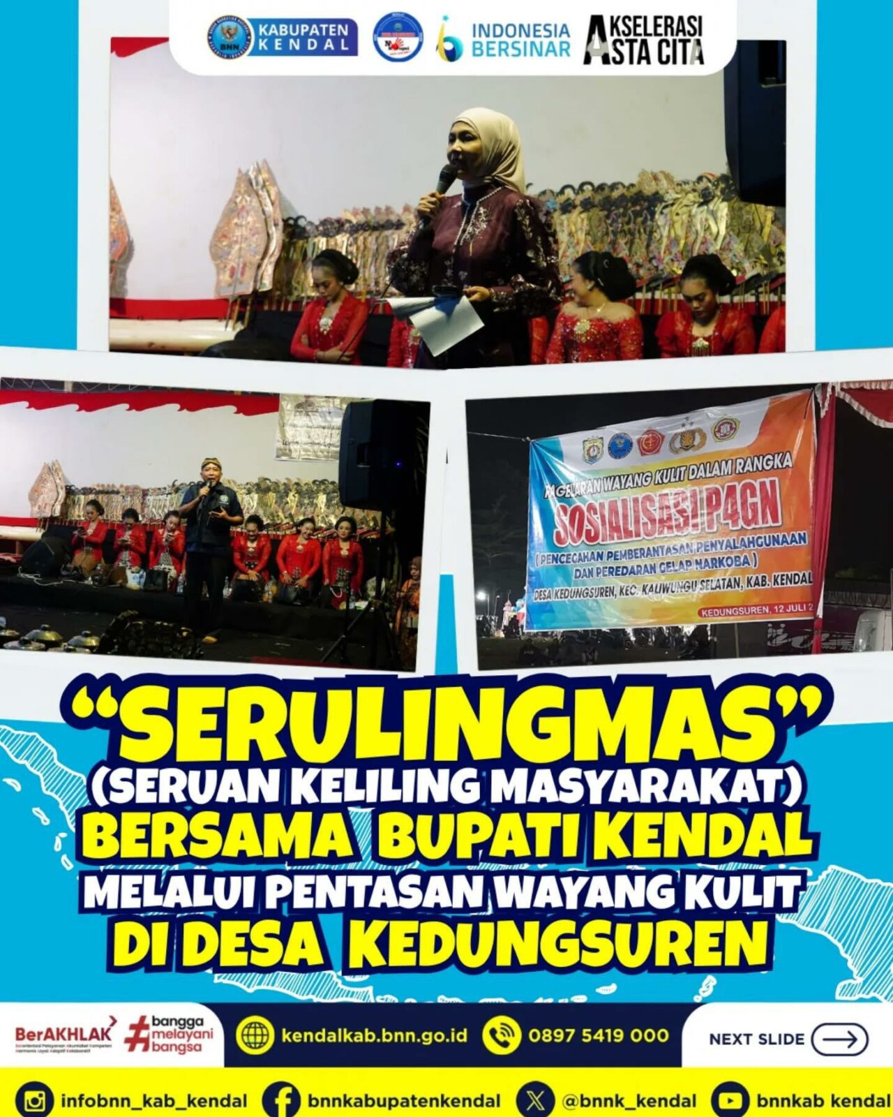 BNN KENDAL SERUKAN SERULING MAS (SERUAN KELILING MASYARAKAT) PADA KEGIATAN MERTI DESA DI KEDUNGSUREN BNN KENDAL SERUKAN SERULING MAS (SERUAN KELILING MASYARAKAT) PADA KEGIATAN MERTI DESA DI KEDUNGSUREN